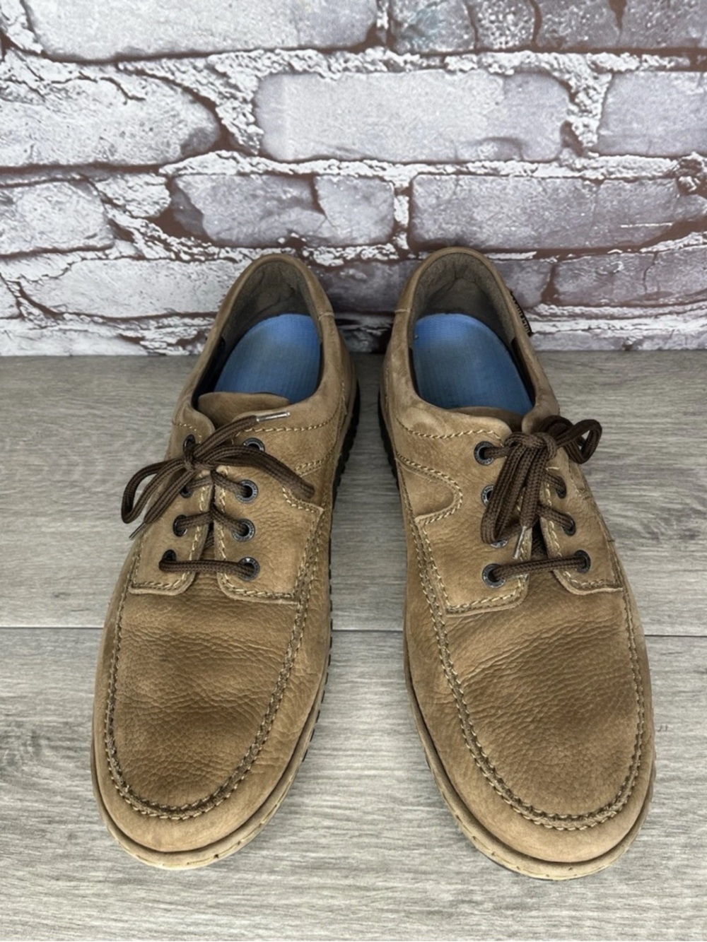 Mephisto Brown Nubuck Leather Lace Up Casual Oxfords Shoes Men Sz 9.5M US/43EU